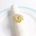 thumbnail image 3 of Fennco Styles Rhinestone Crystal Flower Napkin Rings Wedding Holiday Table Decoration - Set of 4, 3 of 11