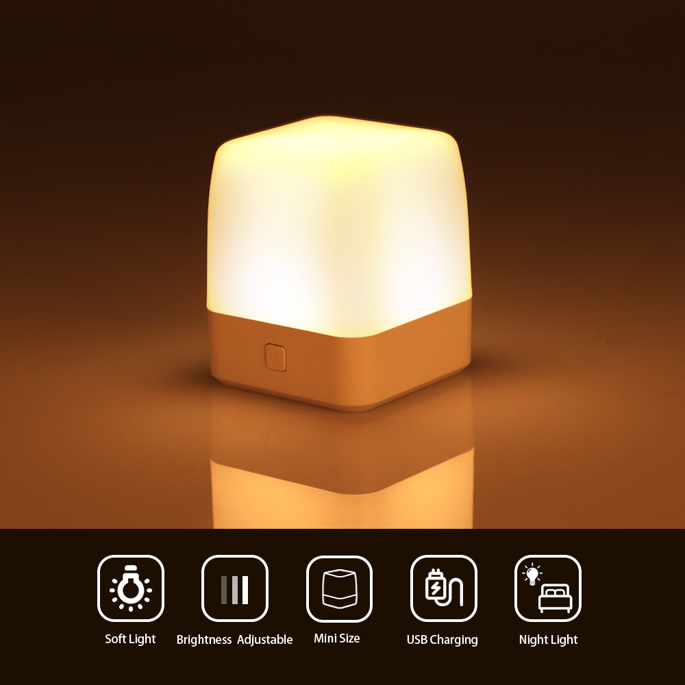 RUXAN Small Night Lamps for Kids,Portable Rechargeable Nightstands