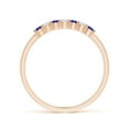 thumbnail image 2 of ANGARA Natural Half Eternity 7 Stone Tanzanite and Diamond Wedding Ring in 14K Rose Gold for Women (Size-2mm) | December Birthstone, Anniversary, Jewelry Gift for Women | Natural Tanzanite Ring, 2 of 11