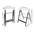 thumbnail image 2 of 2-Pack Saw Horses Folding Saw Horse, Height Adjustable Saw Horse for Woodworking, 2 of 23