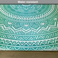 thumbnail image 6 of Teal and Lime Placemats Set of 4 Ombre Mandala Ethnic Pattern with Flower and Petals Hippie Style Art, Washable Fabric Place Mats for Dining Room Kitchen Table Decor,Teal Lime and White, by Ambesonne, 6 of 6