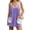 Purple, variant on Summer V-neck Women Plain Knit Dress Sleeveless Spaghetti Strap Casual Loose Athletic Dress with Shorts Pocket
