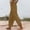 Yellow, variant on Women's Casual Linen-Blend Drawstring Elastic Waist Wide Leg Pants for Everyday Wear