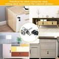 thumbnail image 5 of Office Safety Reinforced, Heavy-Duty Material Drawer Lock, Keyed Different Cabinet Plunger Locks, Wide Application For Wooden Furniture, Rust Resistant Zinc Alloy Build, Foldable, 5 of 5