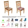 thumbnail image 5 of Pioneer Flower Seat Covers for Dining Room Chairs Set Of 4,Stretch Printed Washable Chair Seat Cover with Elastic Ties and Button,Removable Waterproof Couch Cushion Covers, 5 of 6