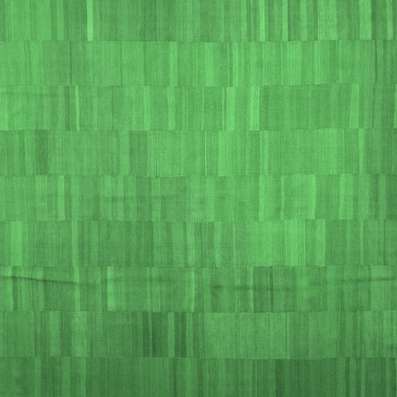 Ahgly Company Indoor Square Abstract Emerald Green Contemporary Area Rugs, 8' Square