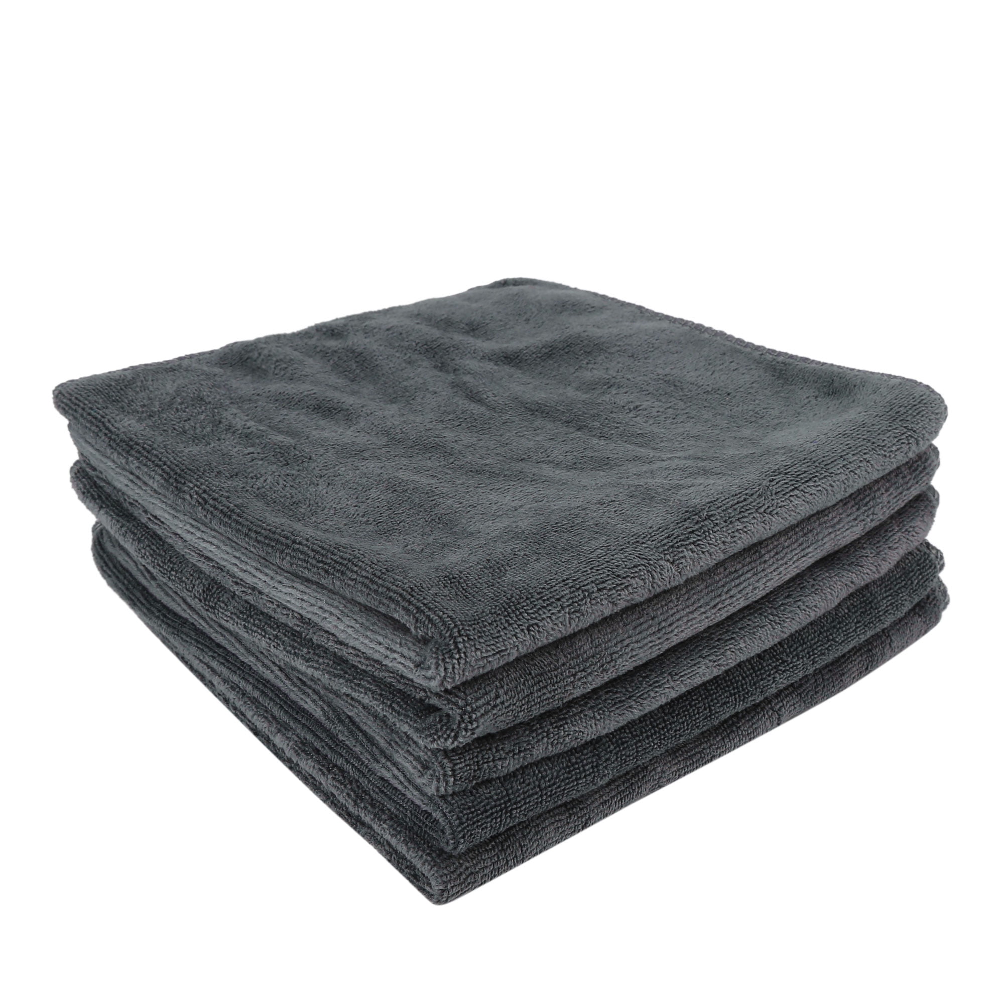 5pcs Gray 300gsm Microfiber Cleaning Cloth Absorbent Car Washing Drying Towel 40 x 40cm