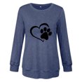 thumbnail image 4 of Camiseta de manga larga con cuello redondo para mujer a la moda, blusa con estampado de otoño, sudadera Fridja czfsfas2208, 4 of 4