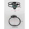 thumbnail image 6 of Sparkly Clear Crystal Rhinestones Black Enamel Cheetah Leopard Jaguar Head Bangle Bracelet, Black, 6 of 6