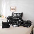 thumbnail image 6 of Homewish Goth Halloween Skull Butterfly 7pcs Queen Bedding,Moon Mushroom Bedding Comforter Set Queen,Black Reversible, 6 of 8