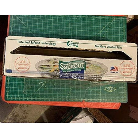 "18"" x 2000' Premium Foodservice Commerical Plastic Film Wrap w/Slide Cutter Innovative, Patented Safecut Technology ensures Superior Safety When in use Made in USA"