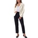 thumbnail image 2 of Blazer de trabajo para mujeres INSPIRE CHIC con solapa, manga larga, color crema blanco, talla S, 2 of 6