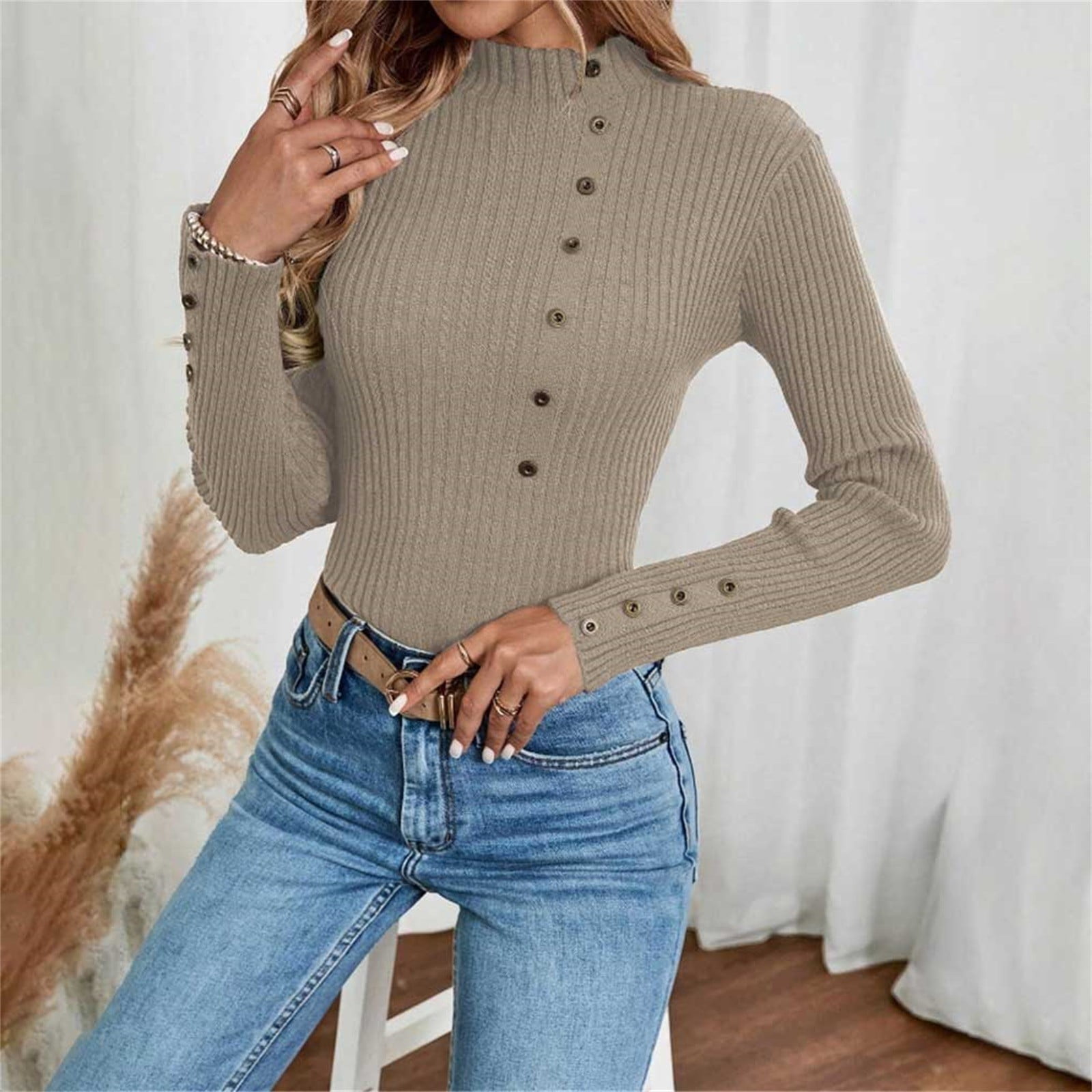 Tittly Fitted Sweaters for Women Tight Sweaters for Women Women's
