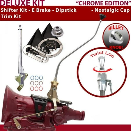American Shifter C4 Shifter Kit Chrome 23 in. Swan E Brake Trim Kit Dipstick for F8466