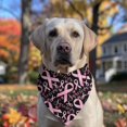 thumbnail image 2 of Dog Bandana 1 Pack,Breast Cancer Survivor Pink Ribbon Black Bandanas for Dogs,Cat Bandana,Small/ Large Dog Bandana 2 Size,Dog Bandanas Girl Boy, 2 of 6
