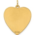 thumbnail image 2 of Sterling Silver GP Engraveable Heart Polished Disc Charm SSGold Plated Material Luxe Feminine Glistening A classic choice for celebrating love and achievement, 2 of 2