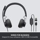 thumbnail image 2 of Logitech Audífonos Zone Wired con Certificación Microsoft Teams, Alámbrico, 1.9 Metros, USB, Negro Logitech 981-000871, 2 of 2