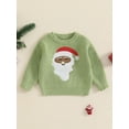 thumbnail image 4 of PaerPade Toddler Baby Boys Girls Christmas Sweater 0 3 6 9 12 18 24 Months 2T 3T Santa Claus Pattern Warm Knitted Long Sleeve Pullover Knitwear, 4 of 10