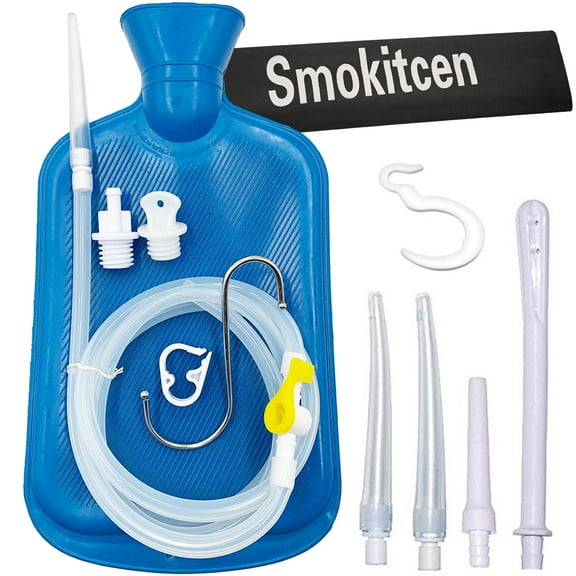 Smokitcen Reusable Enema Bag Kit, 2L, for Home Colon Cleansing
