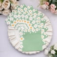 Efavormart 20 Pack Sage Green Daisy Flower Paper Cocktail Napkins, Soft ...
