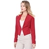 INSPIRE CHIC Veste Blazer Courte Sans Col pour Femme, de Travail/bureau/affaires Décontracté