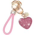 thumbnail image 1 of asddcavvf Heart Shaped Key Ring Car Key Ring with Shiny Rhinestones Rhinestone Key Ring for Women, 1 of 7