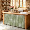 thumbnail image 6 of Sage Green Christmas Cabinet Curtain 32"Wx55"L,Dustproof Pantry Door Curtain with Self Adhesive Tape,Winter Xmas Snowflakes Textured Tall Storage Cover Privacy Drape for Bathroom Kitchen Laundry Room, 6 of 9
