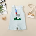 thumbnail image 2 of Baby Onesies Boy Infant Baby Boy Girl Golf Overalls Outfit Baby Boy Tank Romper Golf Hole In One Birthday Outfit Boy Summer Striped Sleeveless Jumpsuit, 2 of 8
