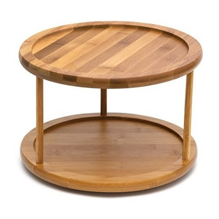 

lipper international 8302 bamboo wood 2-tier 10 kitchen turntable