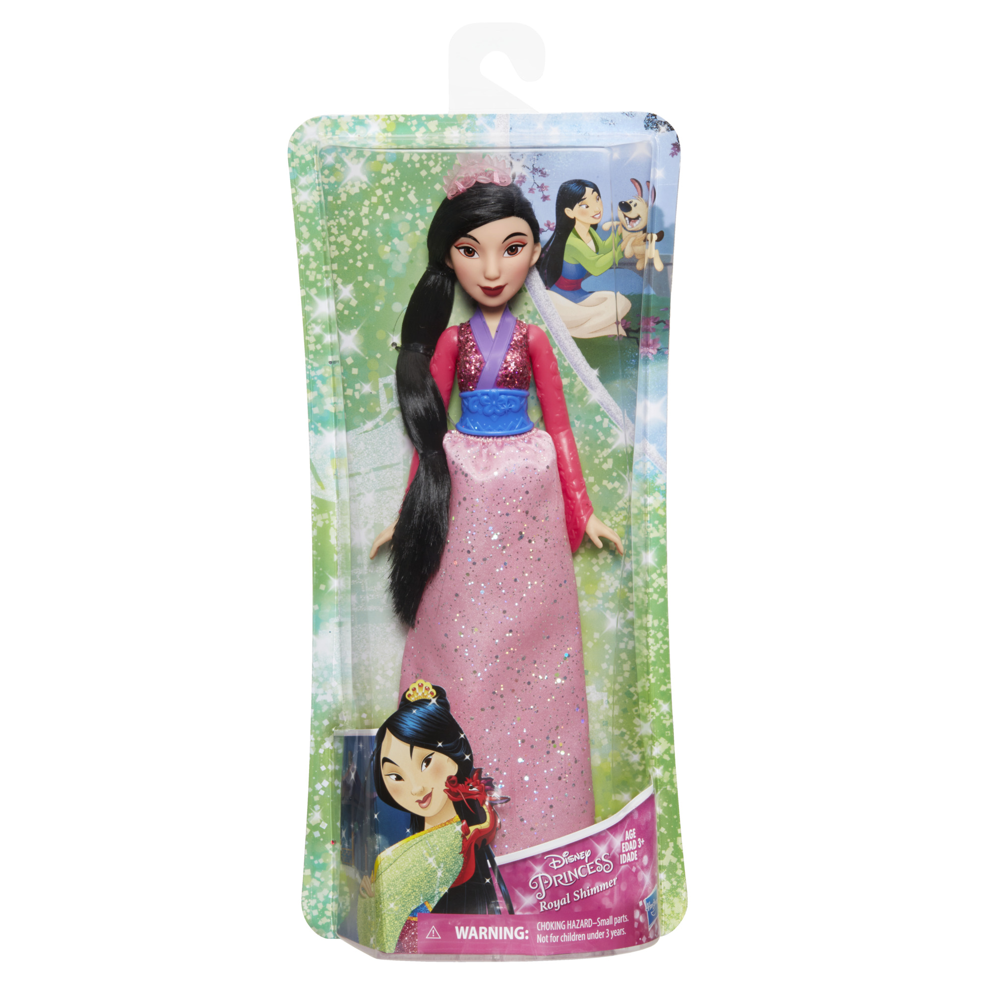Disney Princess Royal Shimmer Mulan, with Sparkly Skirt, Tiara, Shoes, Ages 3+ - image 2 of 8