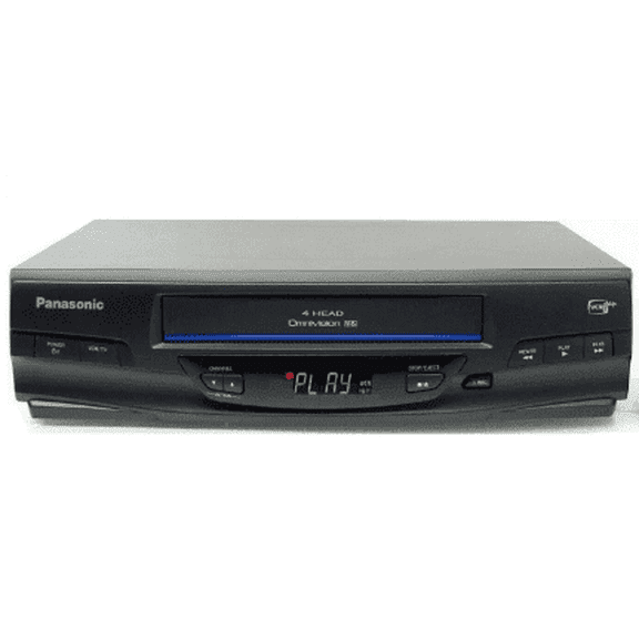 Restored Panasonic PV-V4020 VCR Player w/ Original Remote, Manual, A/V Cables & HDMI Converter