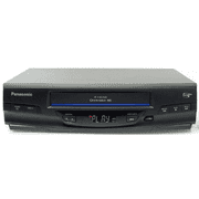 Restored Panasonic PV-V4020 VCR Player w/ Original Remote, Manual, A/V Cables & HDMI Converter