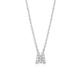thumbnail image 1 of Diamondlite Cubic Zirconia Mini Initial M Necklace - Silver, 1 of 1