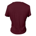 thumbnail image 3 of Women's Short Sleeve Lace Tops 2026 Summer Ribbed Scoop Neck Button T Shirts Going Out Slim Fashion Clothes Summer Tops(RD2,M), 3 of 4