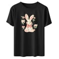 thumbnail image 6 of Easter Shirts for Women Bunny Shirt Cute Floral T-Shirt Funny Rabbit Summer Graphic Tee Casual Tops Funny Easter Graphic, 6 of 6