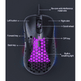 thumbnail image 3 of Lightweight Wired Gaming Mouse, 26 RGB Backlit Mice & 6Buttons Programmable Driver,6400DPI ,Ultralight Honeycomb Shell Ultraweave Cable Mouse Compatible with PC Gamers and Xbox and PS4, 3 of 7