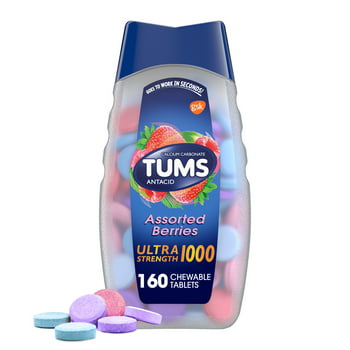 Tums Assorted Berries Ultra Strength Chewable Ant s, 160 Ct