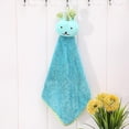 thumbnail image 2 of 1pcs Hand Towels Fasy Dry Thicken Hanging Cute Rabbit Coral Fleece Soft Dish Wipe Cloth For Bathroom Kitchen, 2 of 2