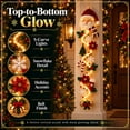 thumbnail image 3 of Clearance！Glowing Christmas Door Hanger, Warm Lighted Vertical Holiday Hanging Decor with Festive Accents for Front Door Side, Entryway and Wall, 3 of 9