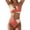 D81/Watermelon Red, variant on Afdoent Bikini Sets For Women Summer Color Block Ribbed Strap High Waisted Bikini Set Swimwear For Beach Surfing Sunbathing Swimwear