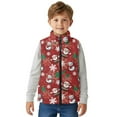 thumbnail image 5 of Xixirimido Christmas Tree Snowman Snowflake Red Pattern Girls Boys Zippered Vest Warm Soft Fleece Vest for Kids Sleeveless Stand Collar Jacket with Pockets Fall Winter Outerwear for 2T, 5 of 7