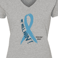 thumbnail image 4 of Inktastic We Will Win Against Prostate Cancer Ribbon Women's V-Neck T-Shirt, 4 of 5