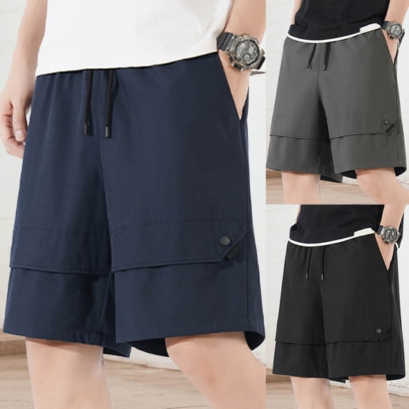 ibiyuan Men's Athletic Shorts Quick Dry Lightweight Mens Workout Shorts Stretch Elastic Waist Mens Shorts Drawstring Mens Athletic Shorts Gym Shorts Men Running Workout Gym Shorts with Pockets