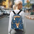thumbnail image 7 of Quilted Backpack Fashion Backpack 10.23*5.11*12.59 Inch Women's Fashion Backpack Picnic Shopping Travel Out Sports backpack Christmas Fawn, 7 of 7