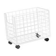 thumbnail image 3 of Cesta de lavandería, cesta de lavandería sobre ruedas, alambre de metal multifunción Organizador de carro de ropa sucia moderna para entrada de baño, 3 of 8