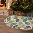 thumbnail image 4 of Salouo Vintage Leaves Christmas Tree Skirt 36" Farmhouse Christmas Decorations Snowman Xmas Tree Skirt Tree Mat for Holiday Party Decor, 4 of 8