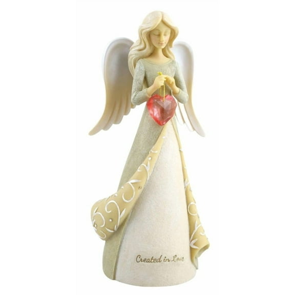 Enesco Foundations Expressions Created in Love Heart Angel Figurine#6011710