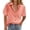 Coral, variant on Zeagoo Button Down Shirts for Womens Short Sleeve Collared Linen Cotton Tops Boyfriend Solid Blouse