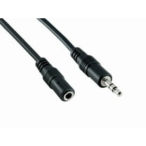 Cable Leader 3ft 3.5mm Male to 3.5mm Female Stereo Audio Extension Cable, Black