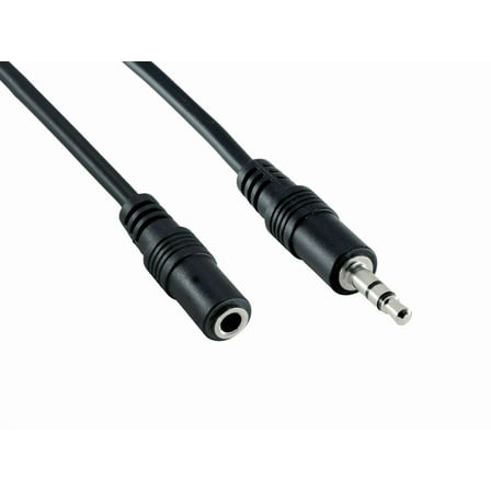 Cable Leader 6ft 3.5mm Male to 3.5mm Female Stereo Audio Extension Cable, Black